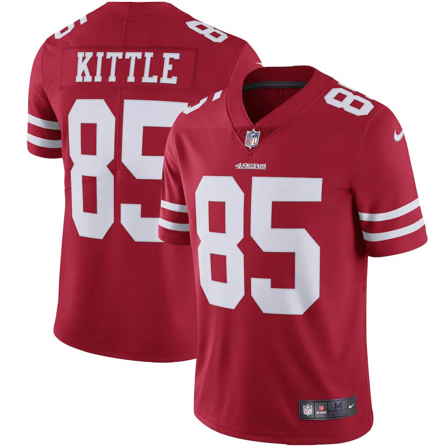 Men San Francisco 49ers #85 George Kittle Scarlet Vapor Limited NFL Jersey